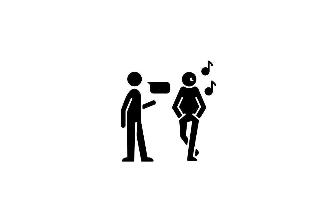 Communication channel black glyph icons set on white space