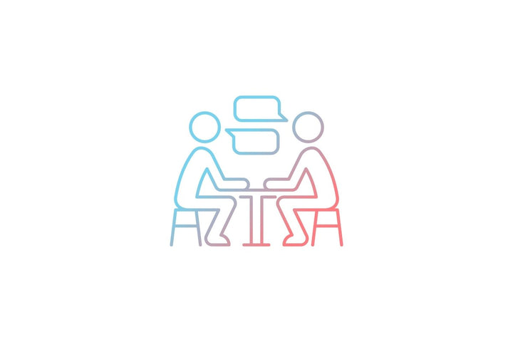 Communication channel gradient icons set for dark and light mode