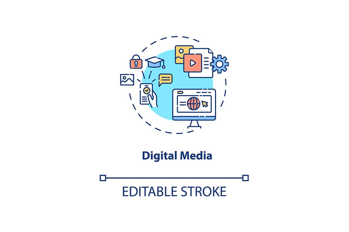 Communication strategy concept icons bundle