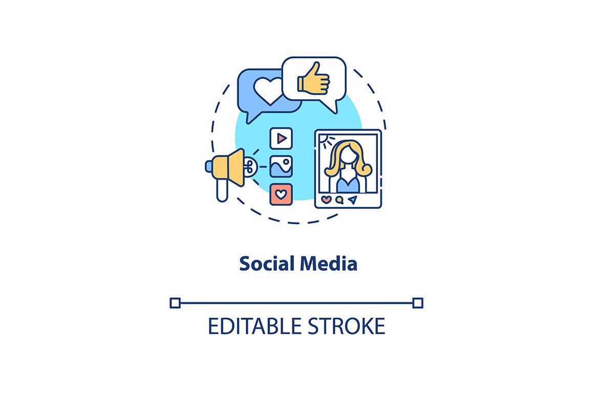 Communication strategy concept icons bundle