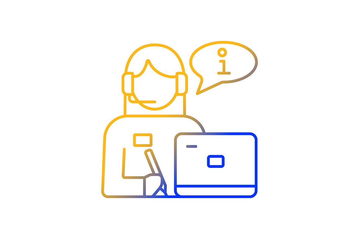 Company staff related gradient icons set for dark and light mode