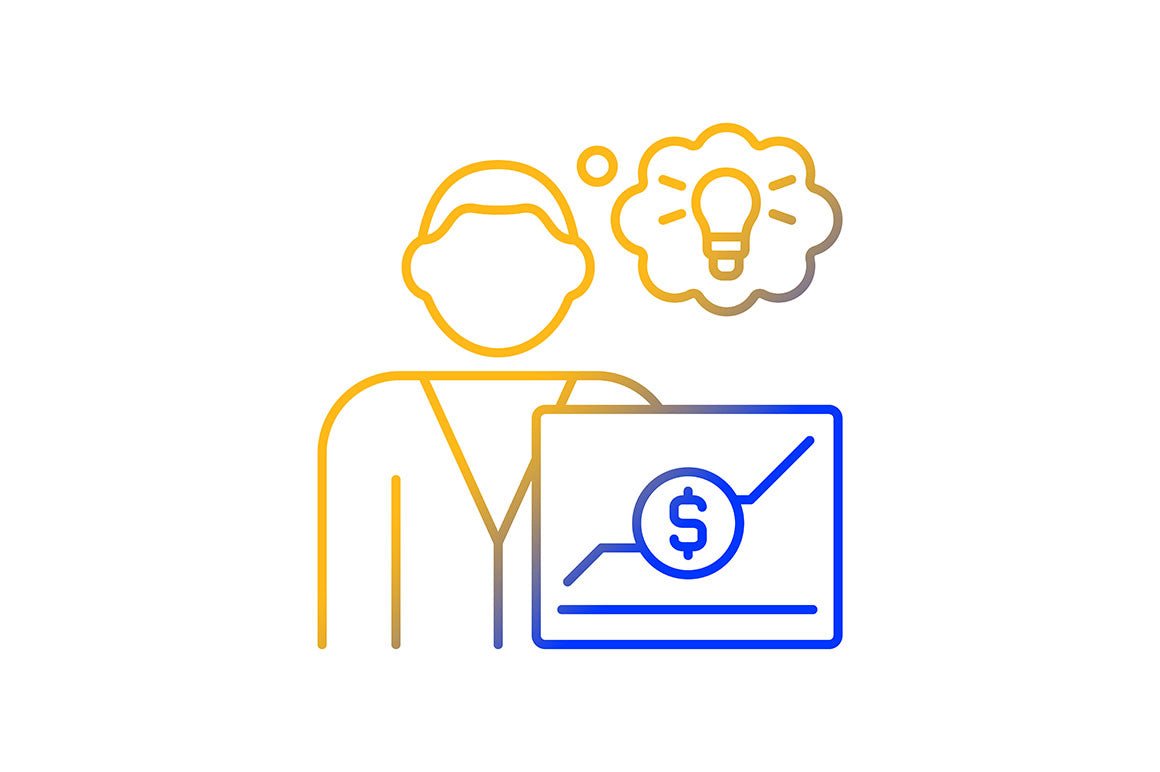 Company staff related gradient icons set for dark and light mode