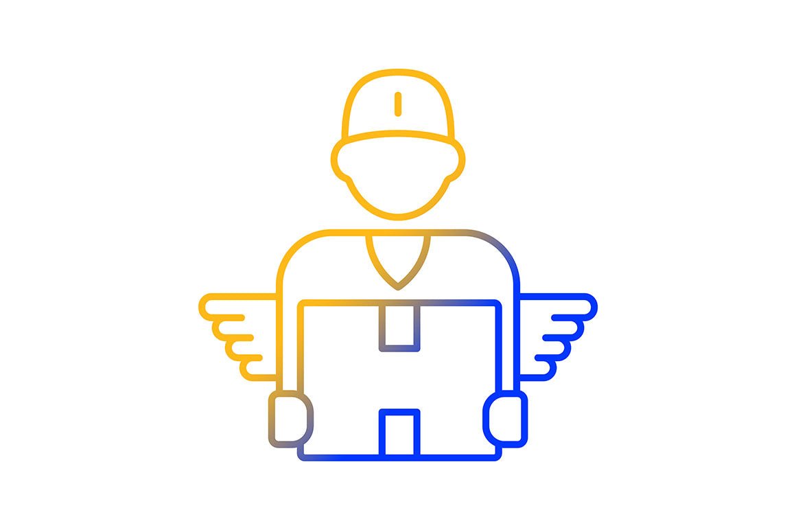 Company staff related gradient icons set for dark and light mode