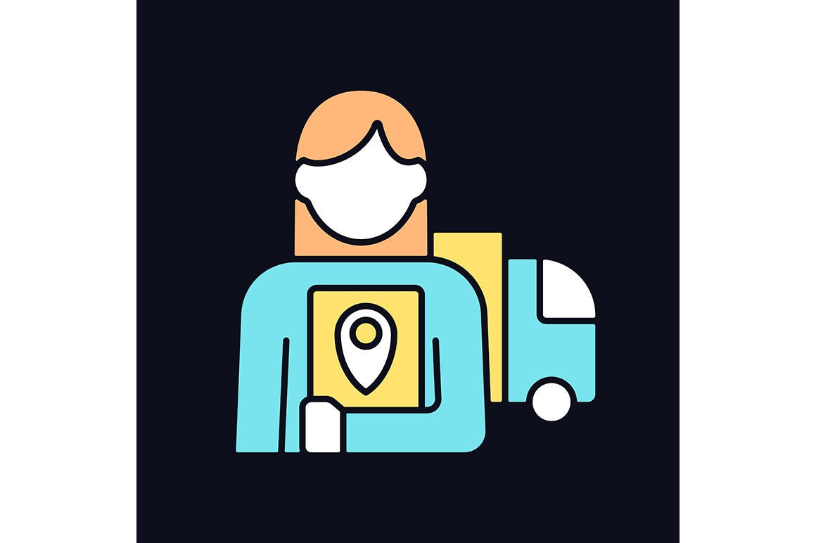 Company staff related light and dark theme RGB color icons set