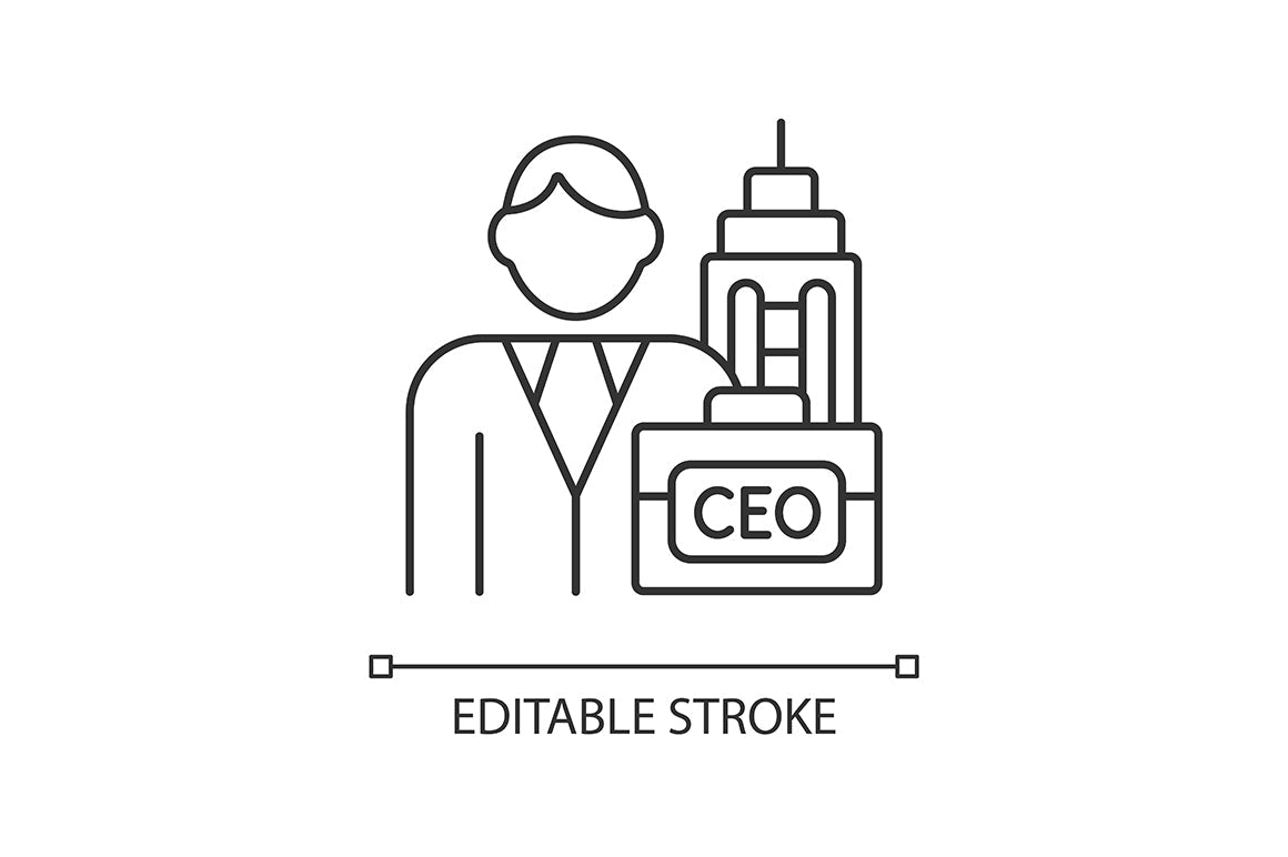 Company staff related linear icons set for dark and light mode