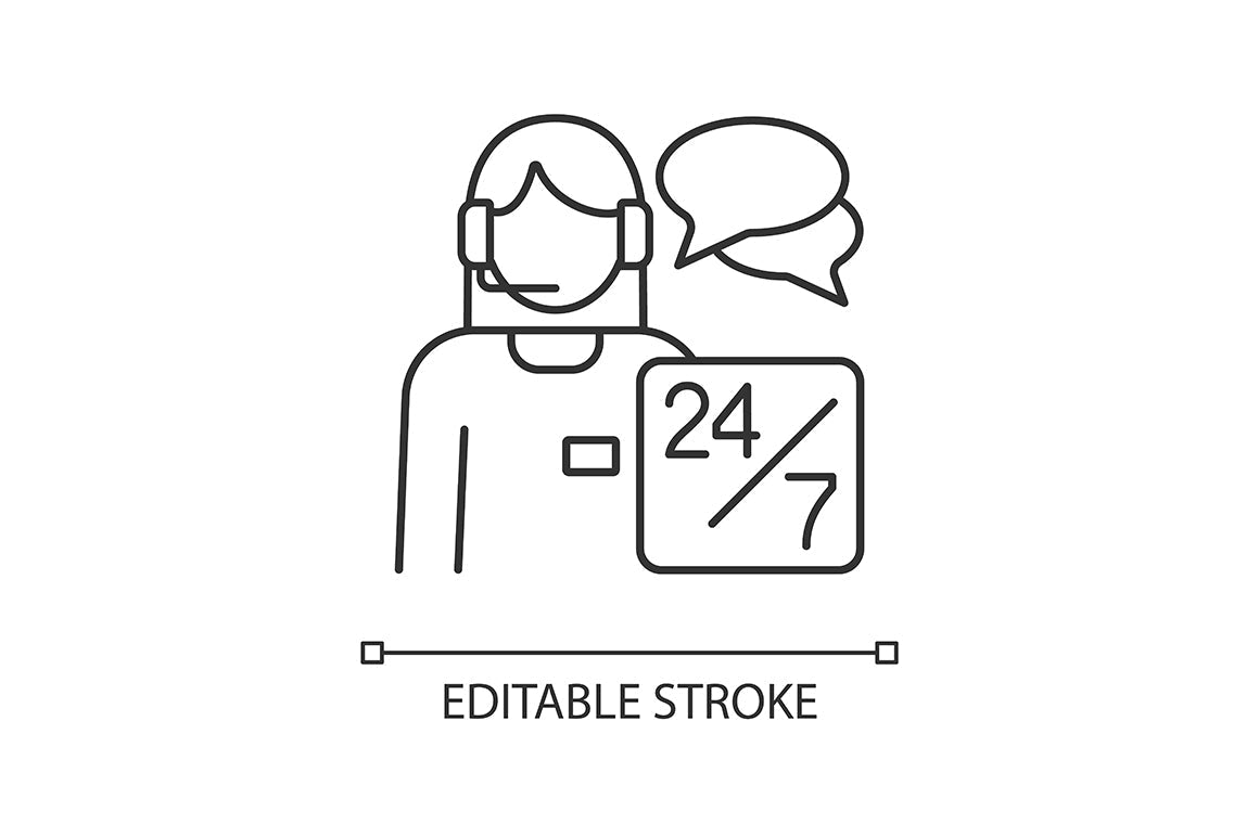 Company staff related linear icons set for dark and light mode