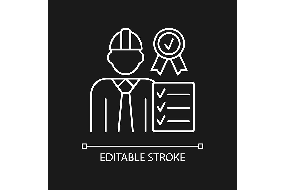 Company staff related linear icons set for dark and light mode