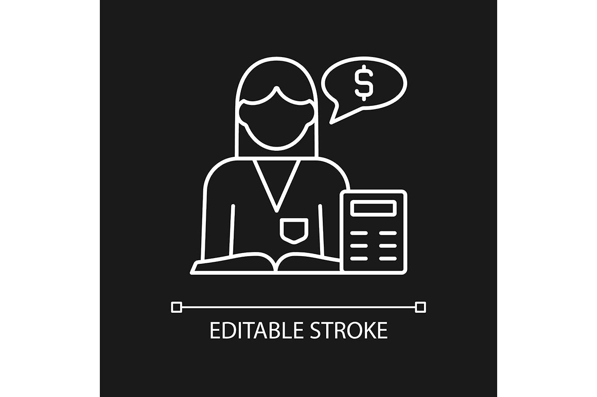 Company staff related linear icons set for dark and light mode