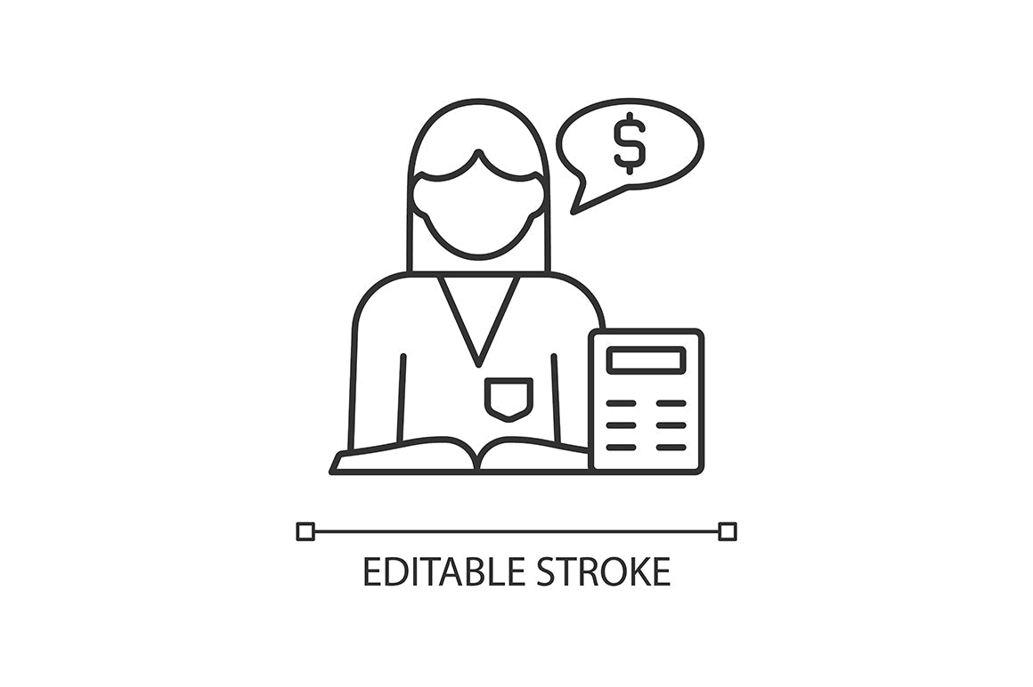 Company staff related linear icons set for dark and light mode