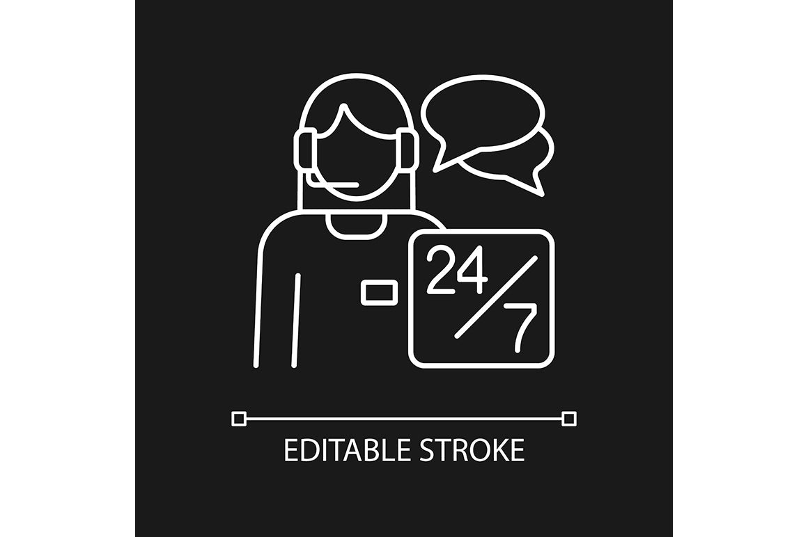 Company staff related linear icons set for dark and light mode