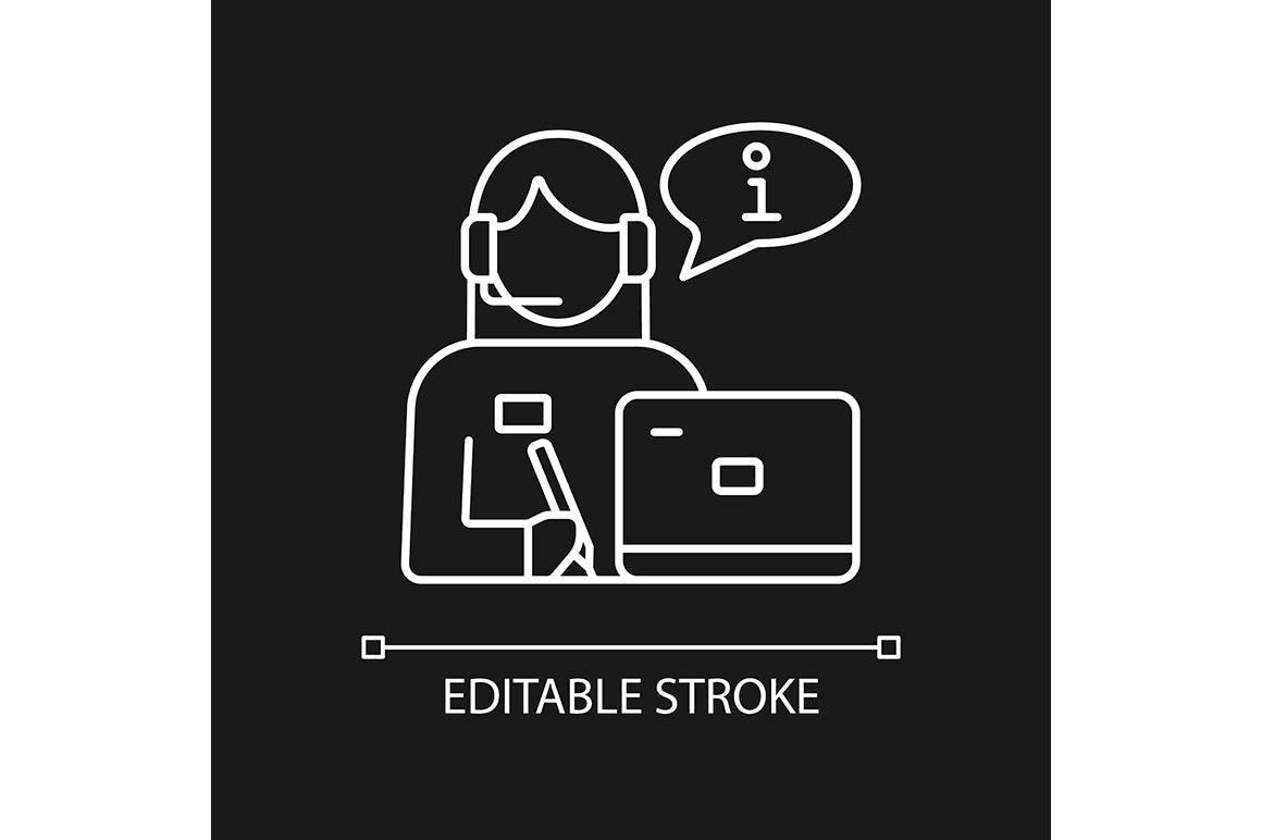 Company staff related linear icons set for dark and light mode