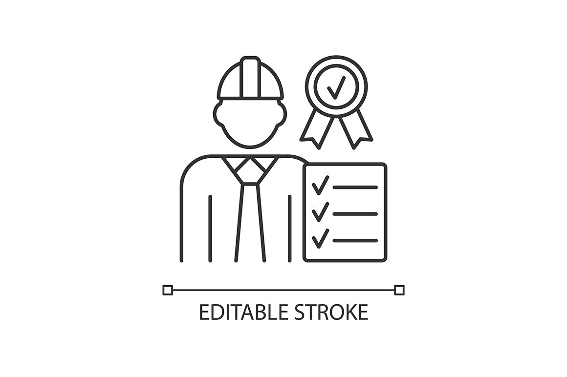 Company staff related linear icons set for dark and light mode