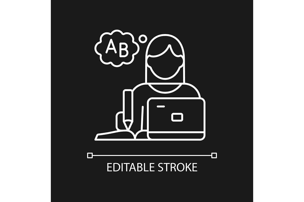 Company staff related linear icons set for dark and light mode