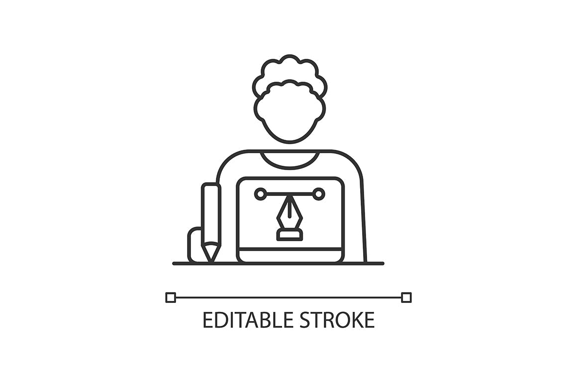 Company staff related linear icons set for dark and light mode