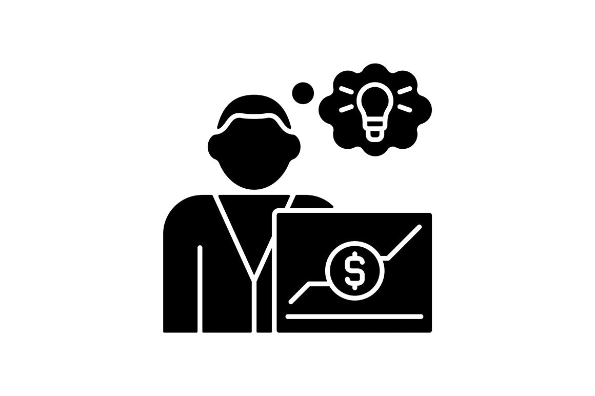 Company staff related RGB black glyph icons set on white space