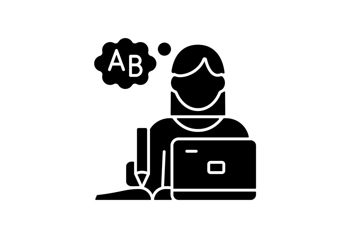 Company staff related RGB black glyph icons set on white space