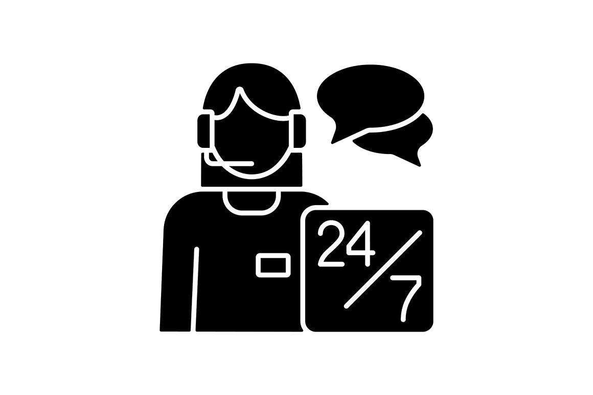 Company staff related RGB black glyph icons set on white space