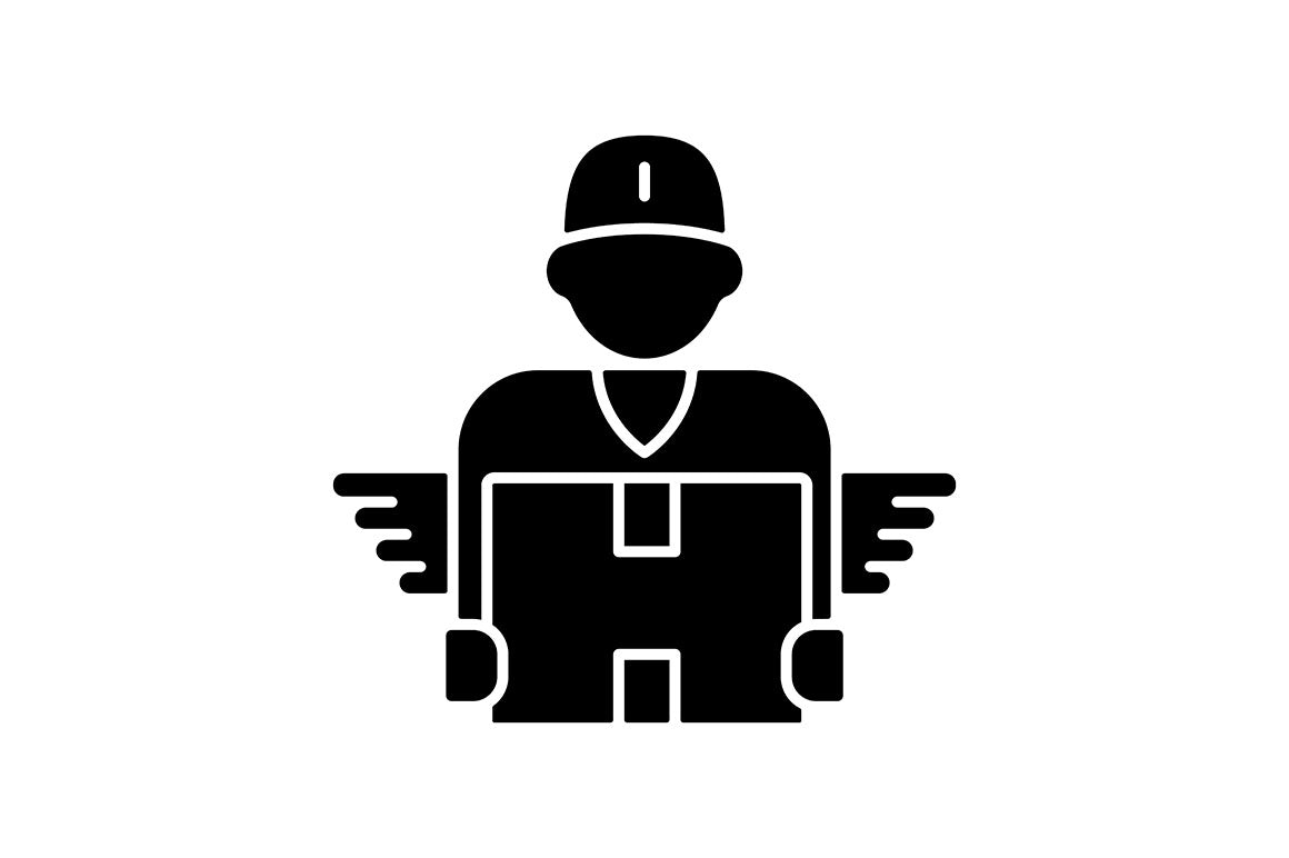 Company staff related RGB black glyph icons set on white space