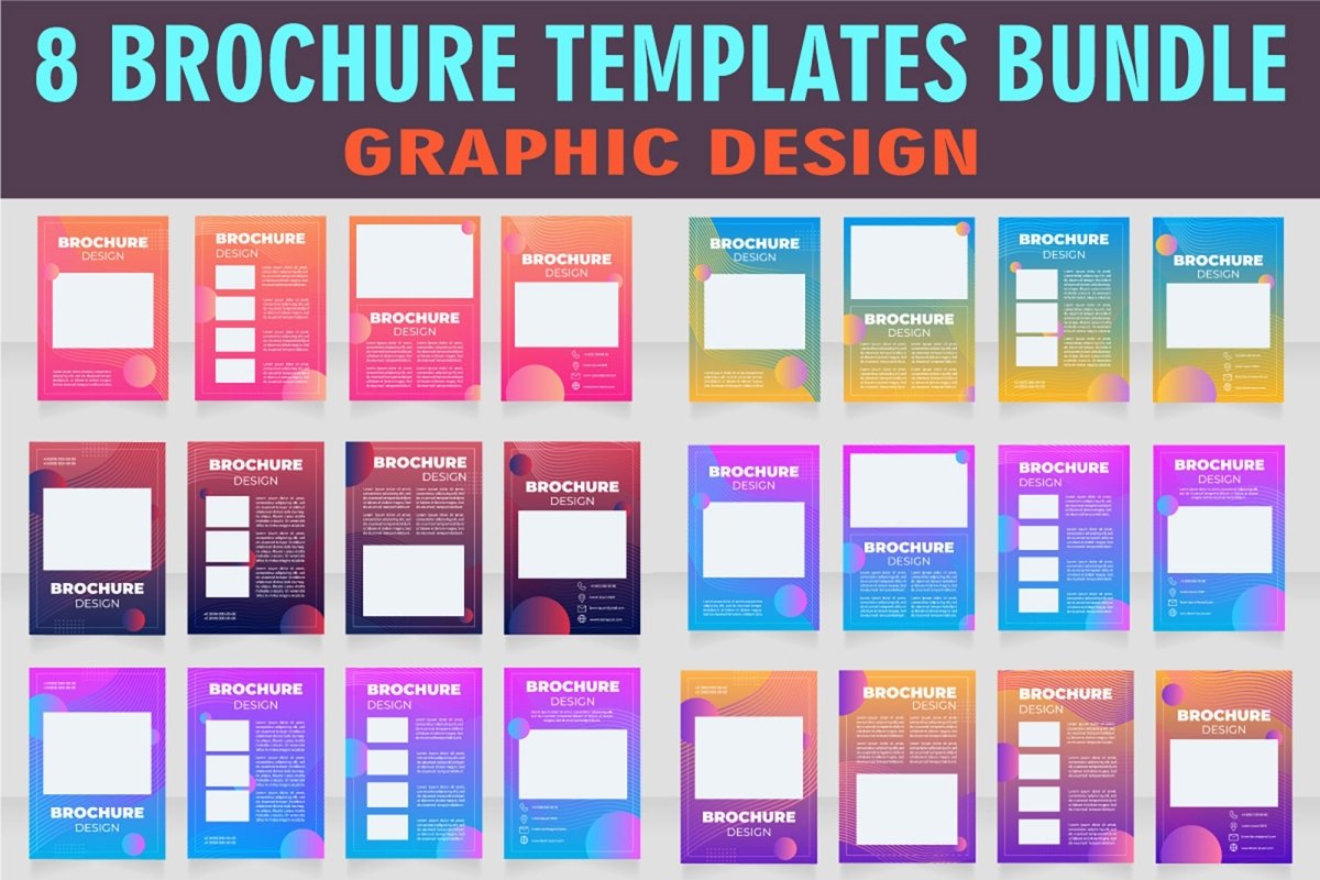 Computer graphics brochure template bundle
