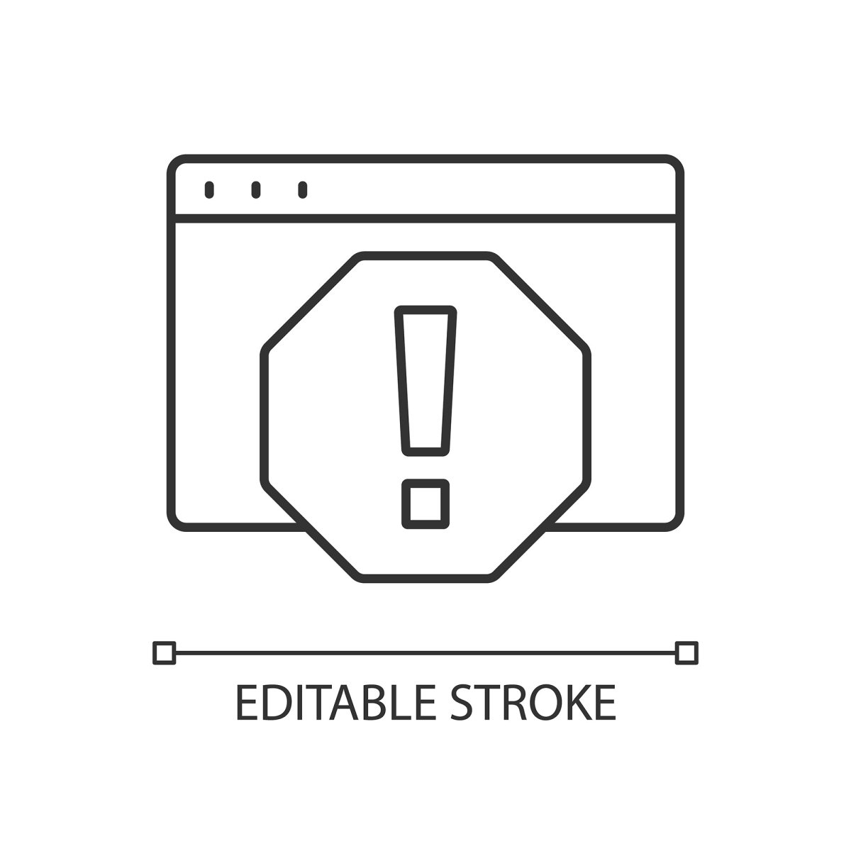 Computer problems linear icons set