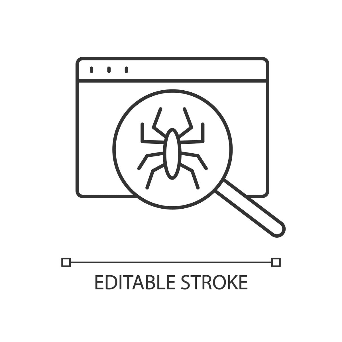 Computer problems linear icons set