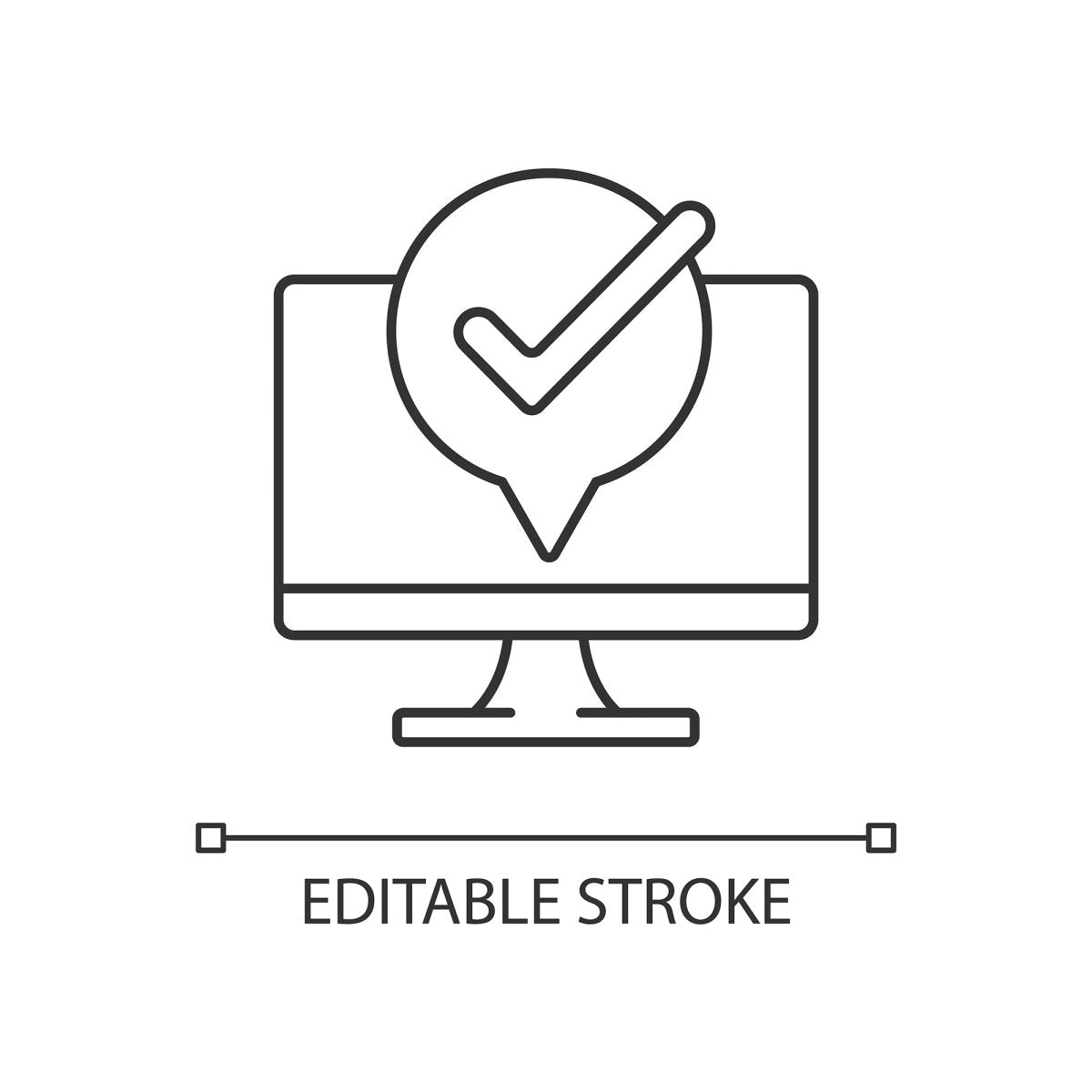 Computer problems linear icons set