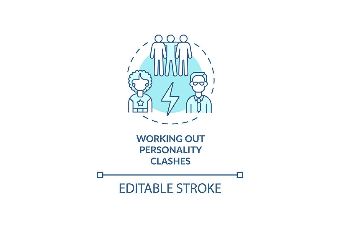 Conflict management concept icons bundle