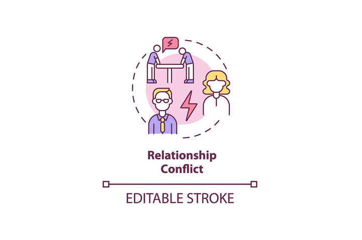 Conflict management concept icons bundle