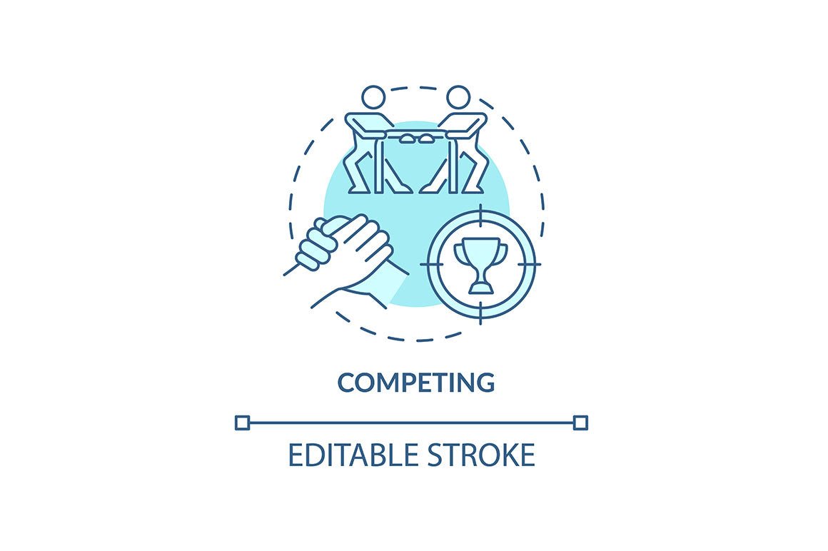 Conflict management concept icons bundle