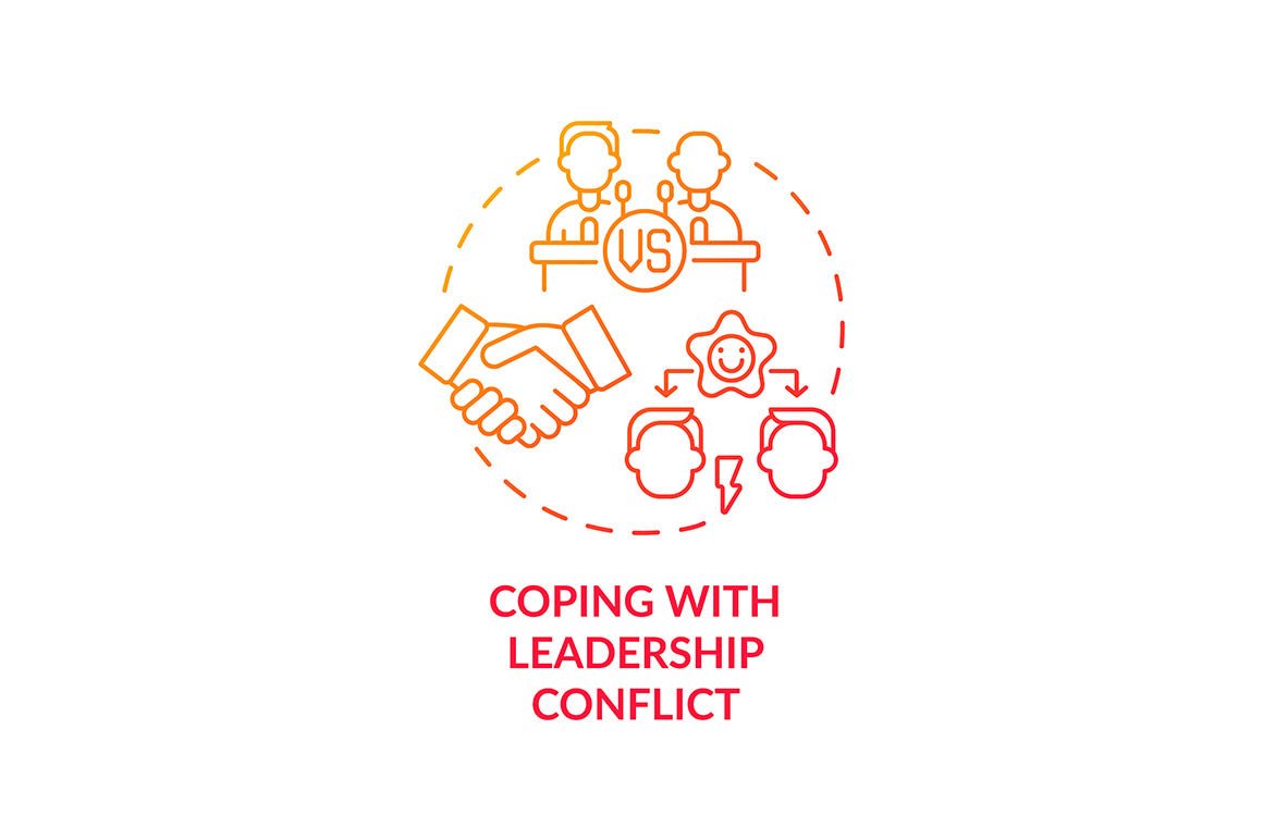 Conflict management concept icons bundle