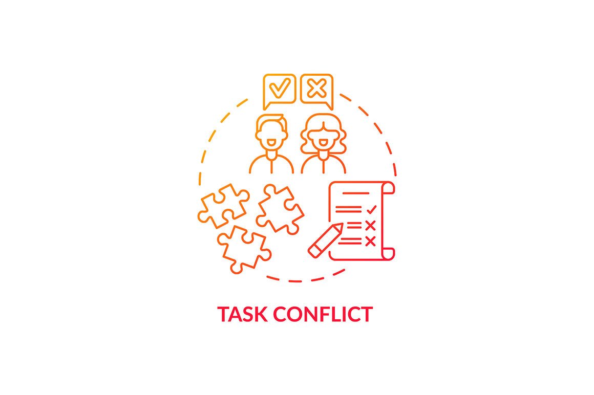 Conflict management concept icons bundle