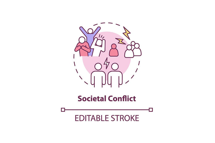 Conflict management concept icons bundle