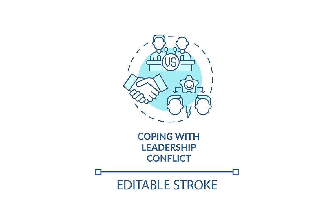 Conflict management concept icons bundle