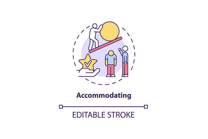 Conflict management concept icons bundle