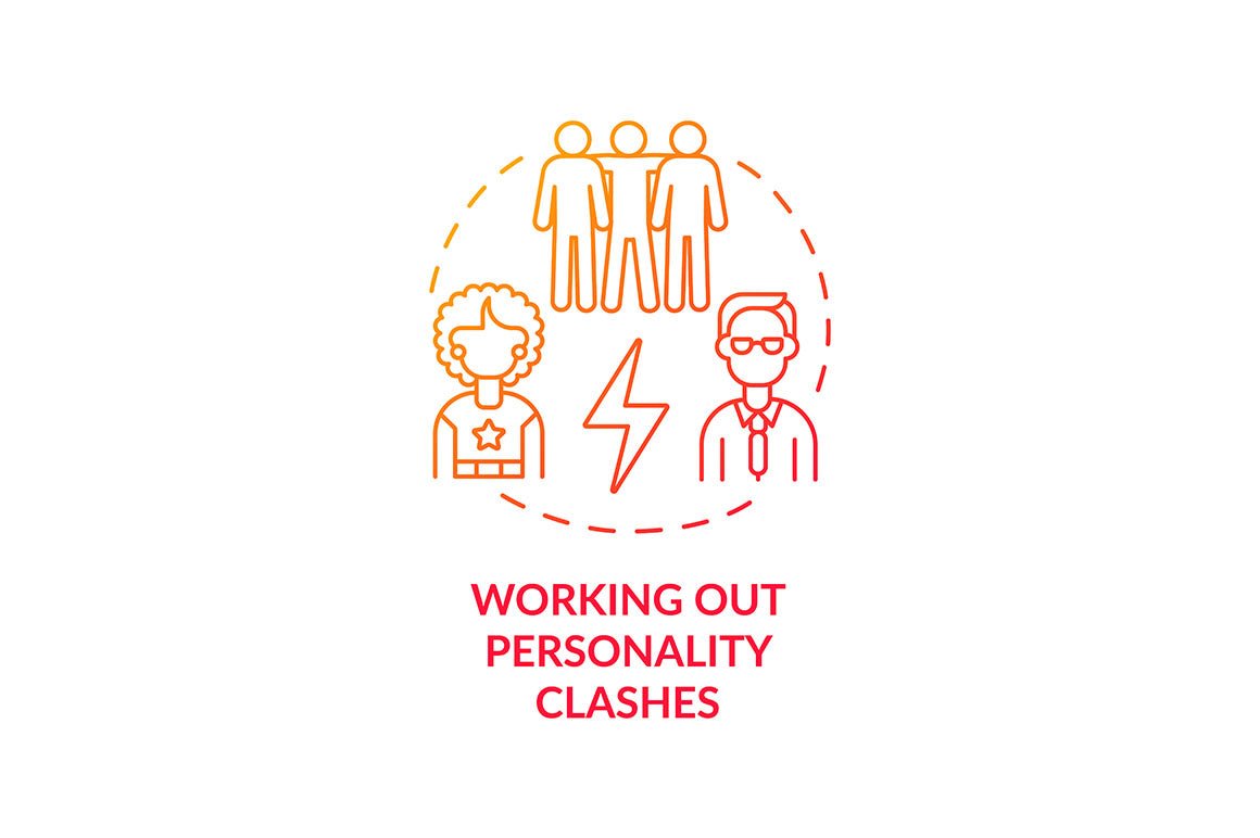 Conflict management concept icons bundle