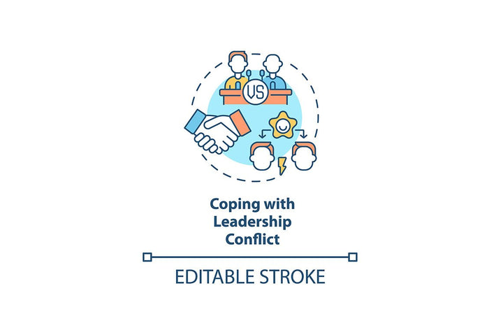 Conflict management concept icons bundle