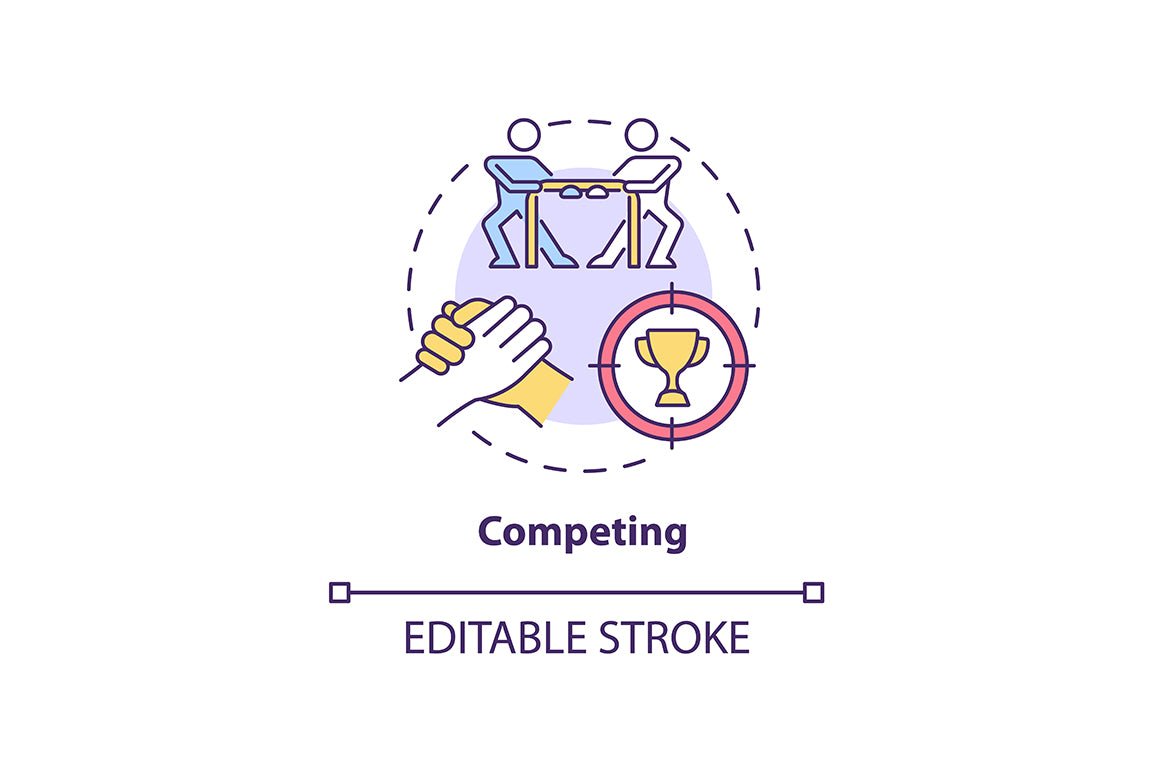 Conflict management concept icons bundle