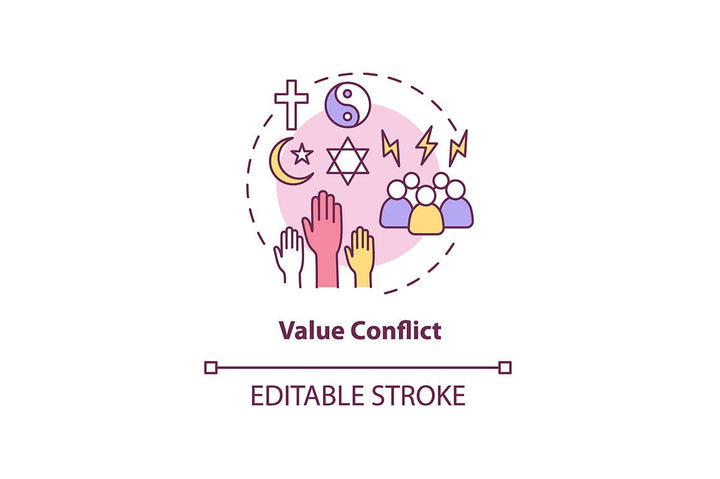Conflict management concept icons bundle