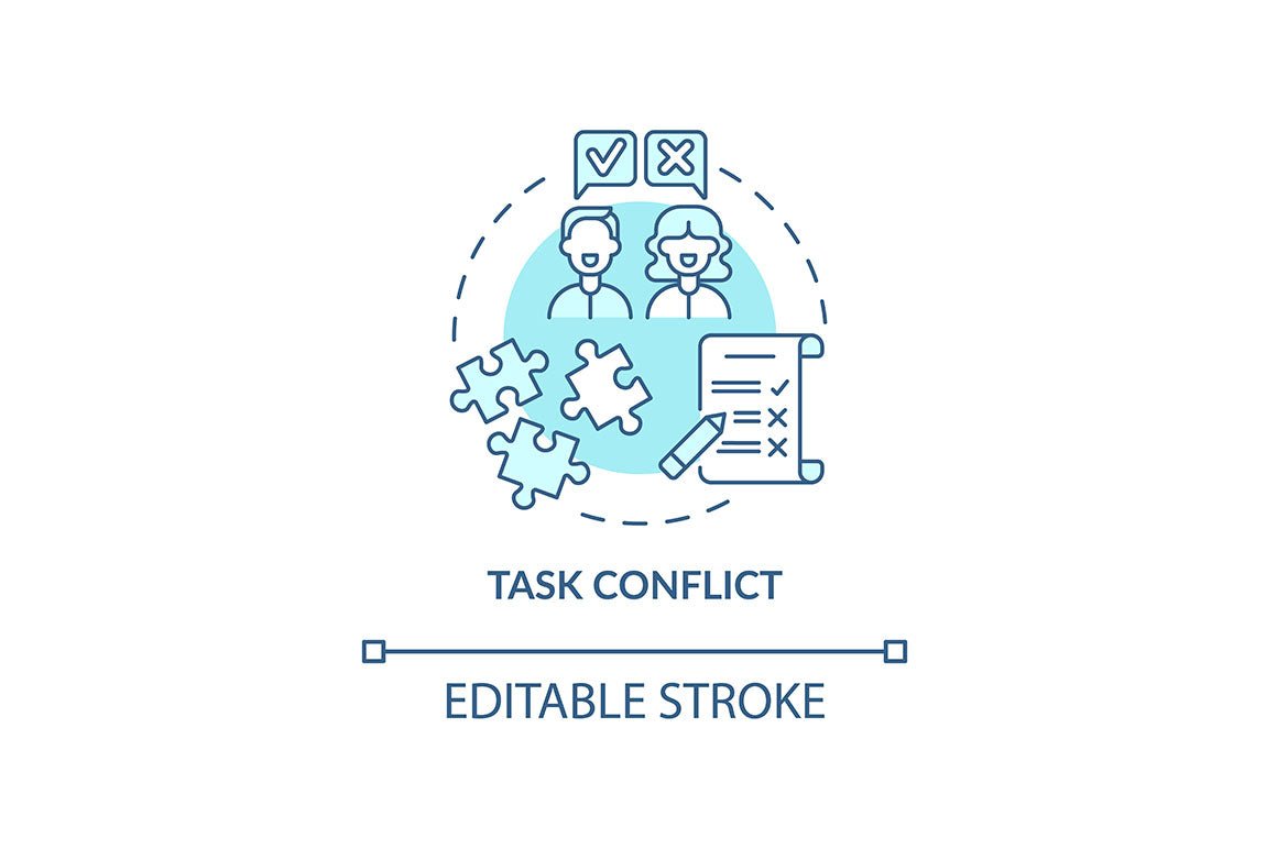 Conflict management concept icons bundle