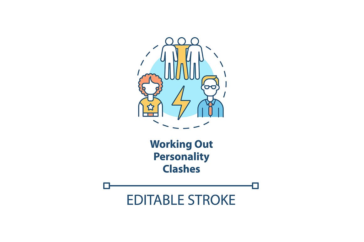 Conflict management concept icons bundle
