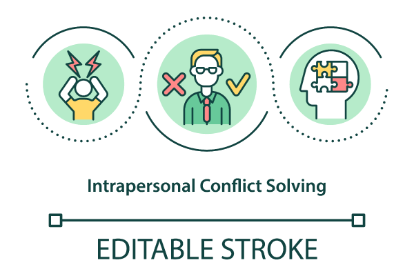 Conflict Management Skills Icons Bundle