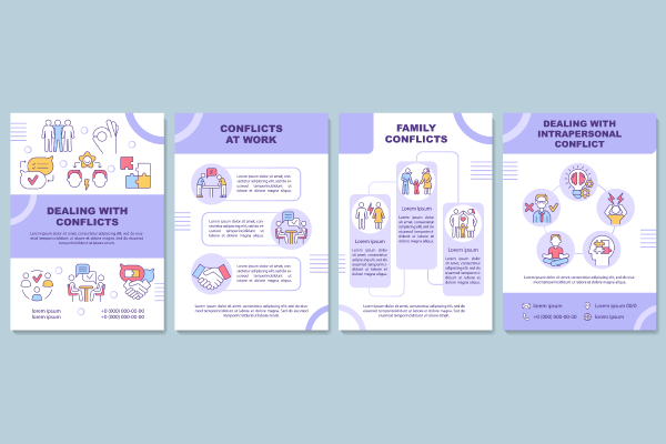 Conflict Management Tips Brochure Bundle