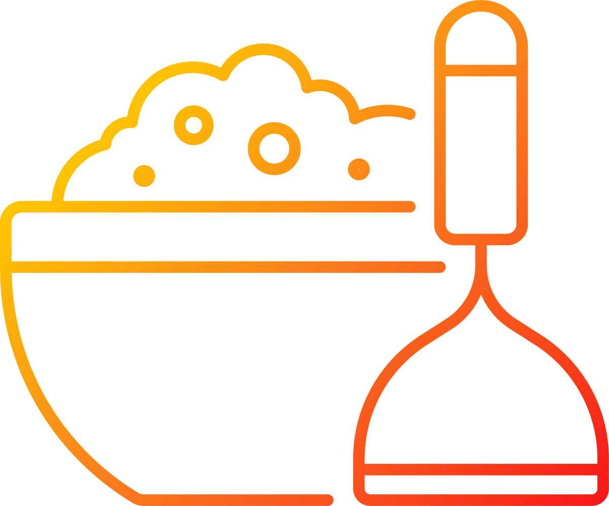 Cooking instruction gradient linear vector icons set