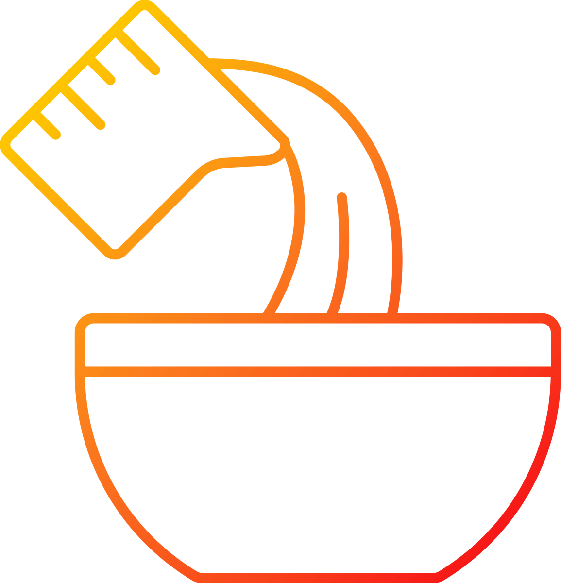 Cooking instruction gradient linear vector icons set