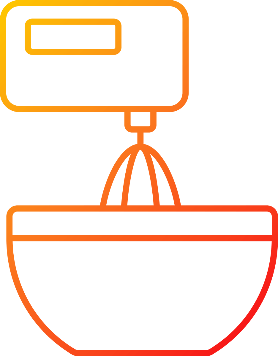 Cooking instruction gradient linear vector icons set