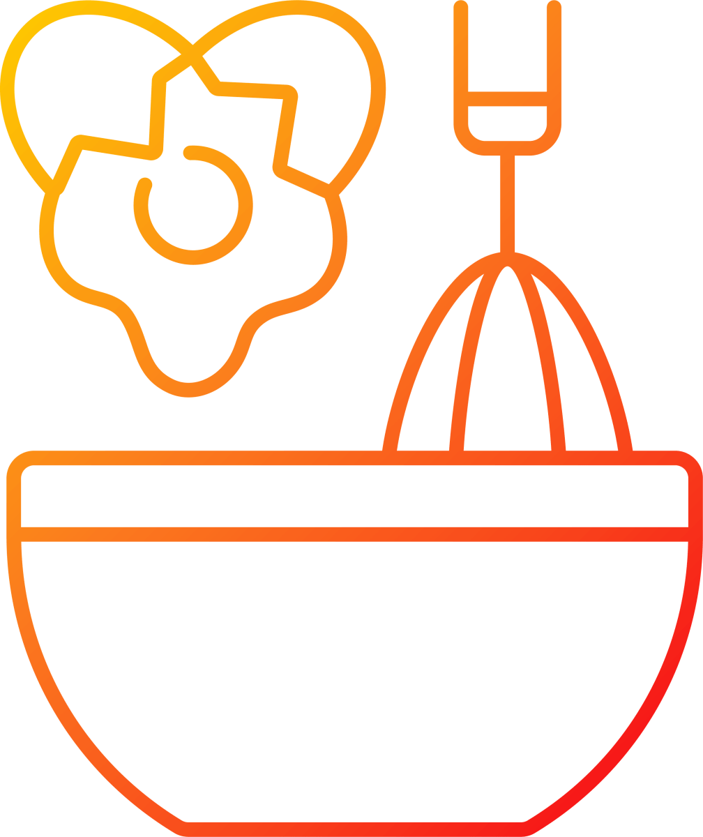 Cooking instruction gradient linear vector icons set