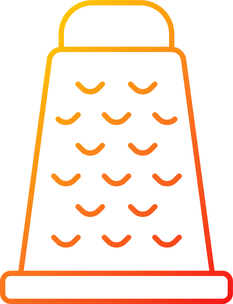 Cooking instruction gradient linear vector icons set