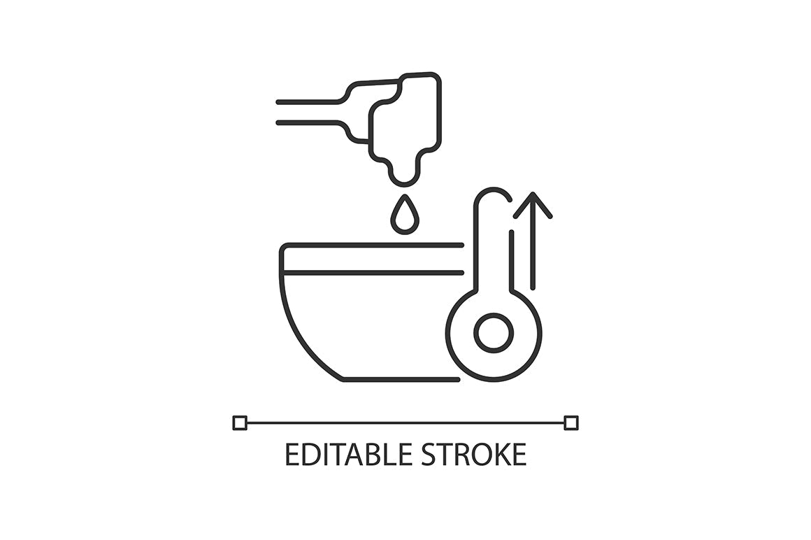 Cooking instruction linear icons set for dark and light mode