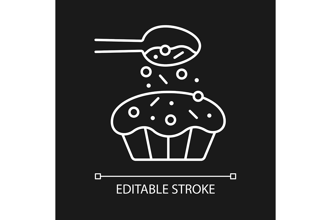 Cooking instruction linear icons set for dark and light mode