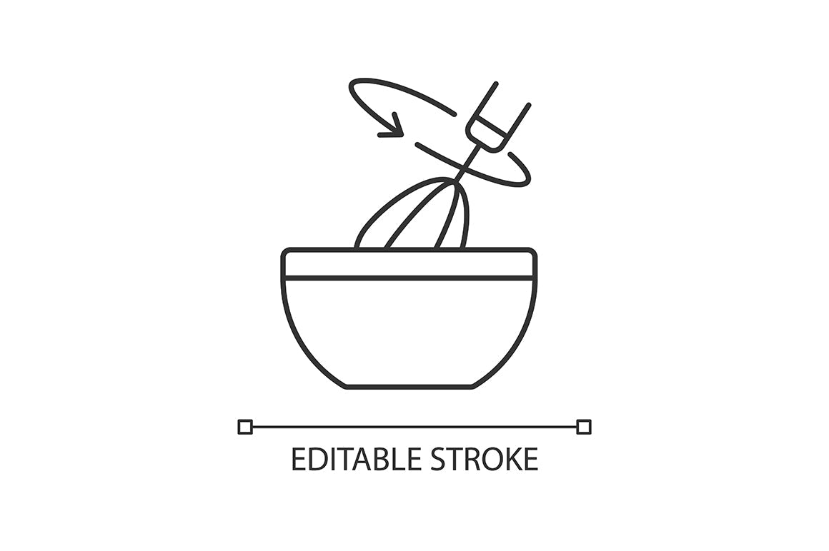 Cooking instruction linear icons set for dark and light mode